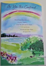 Biglietto di cresima colorato